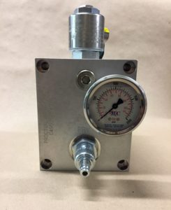 Image of a paint pump control manifold.